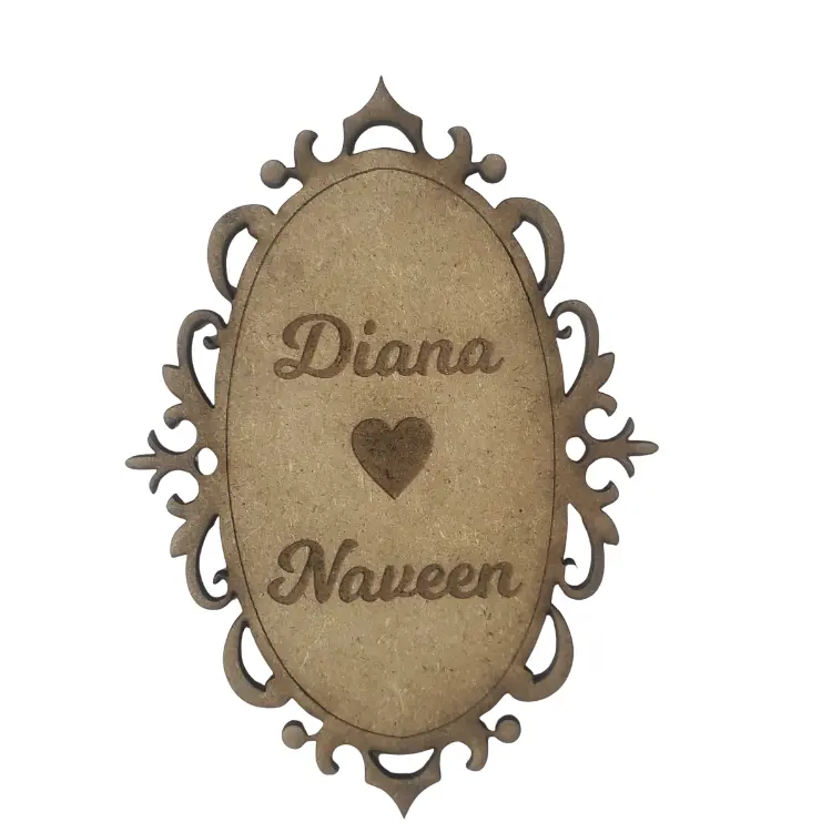 Send Personalized Oval MDF Cut out Names Online